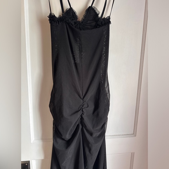 JADED LONDON Fatale Maxi Dress in Midnight Black UK 8 US 4 - Picture 11 of 12